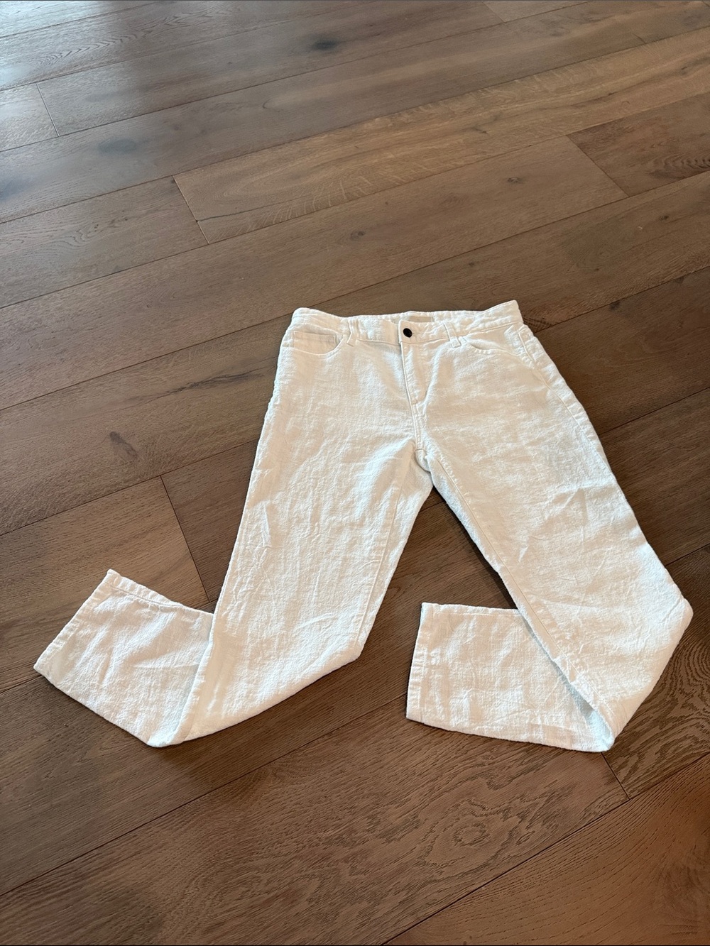 Joe's Jeans White Straight Leg Women's Linen/ Cotton pant